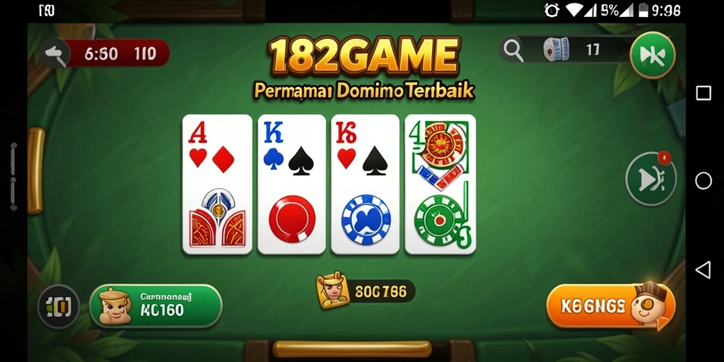 Screenshot utama 182GAME menampilkan momen seru bermain Domino.