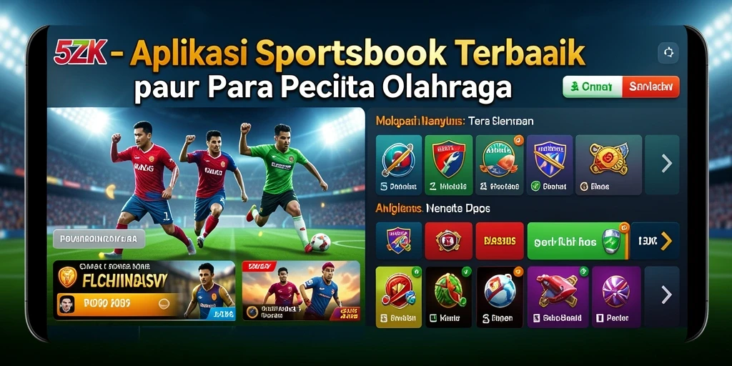 Tampilan gameplay Sportsbook yang menarik di aplikasi 5ZK.