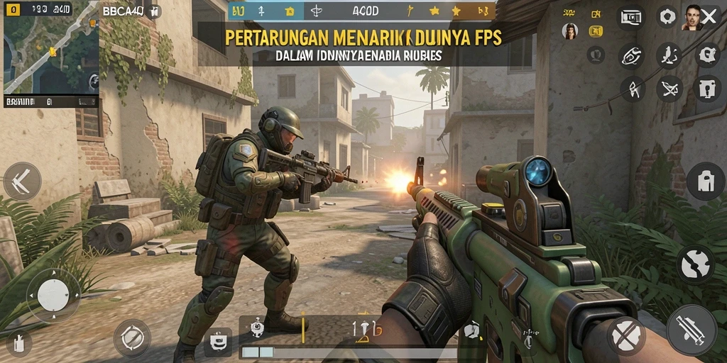 Tangkapan layar menampilkan aksi intens dalam permainan FPS BBCA4D.