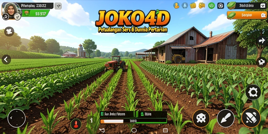 Tampilan menawan gameplay JOKO4D di dunia pertanian.