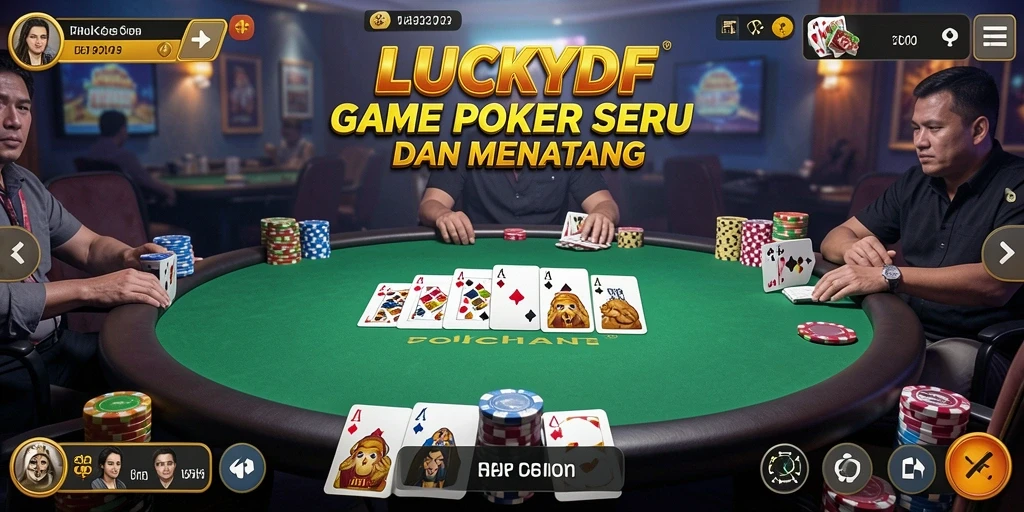 Tampilan gameplay seru dalam LUCKYDF yang memikat.