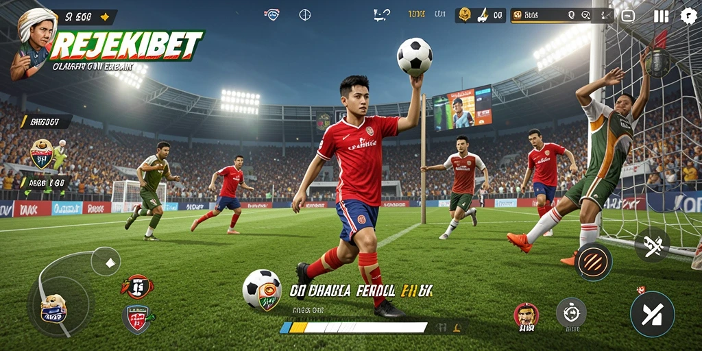 Tampilan gameplay menarik dari aplikasi REJEKIBET yang penuh action.